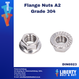 Flange Nut A2 Grade 304 Stainless Steel DIN6923