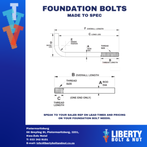 Hold Down Bolts / Foundation Bolts