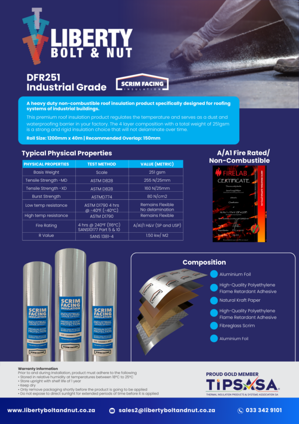 ScrimFacing Insulation - Industrial DFR251